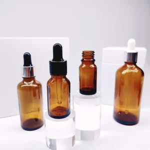 Custom Logo 50ml 30ml Flat Shape Drop Cosmetic Packaging Box for Essential Oils Perfume Skin Care Cream Screen Printed Surface