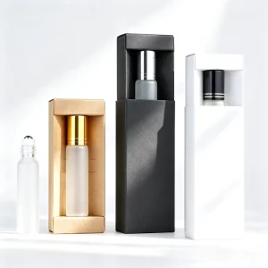 Custom Logo 5ml 10ml 15ml Perfume Roll on Bottle with Gold Silver Black Gift Box Refillable Roll on Fragrance