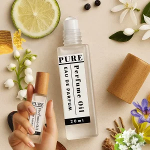 Custom Logo Alcohol free Bergamot Pepper Jasmine Lily of the Valley Ylang Ylang Musk Aroma 10ml Roll on Pheromone Perfume Oil