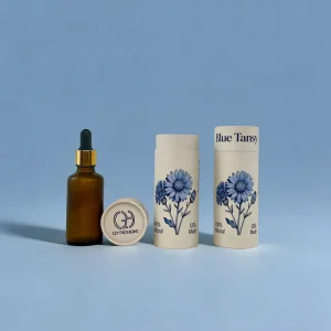 Custom Logo Biodegradable Natural Recyclable Craft Paper Eco Friendly Cosmetic Essential Oil Perfume Bottle Paper Tube Packaging
