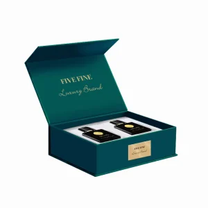Custom Logo CMYK Printed Embossed UV Coated Perfume Gift Box with Magnet Closure Rigid Paper Packaging