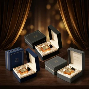 Custom Logo Embossed Perfume Bottle Magnetic Clamshell Cardboard Box Luxury Flip Gift Packaging for Fragrance