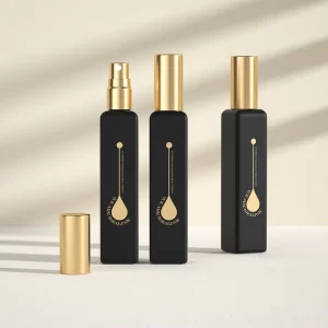 Custom Logo Mini Parfum Bottles Empty 15ml Luxury Flat Glass Screen Printed Spray Perfume Bottle