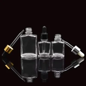 Custom Logo Printed Glass Cosmetic Packaging Bottles 15ml 30ml for Skin Care Serum Beard Oil Lotion Dropper Bottles