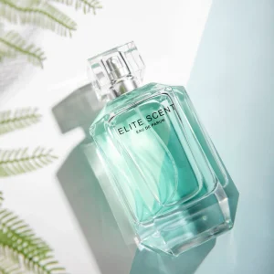 Custom Logo Private Label Octagon Green Glass Perfume Bottle Fresh Aquatic 100ml Men Eau De Parfum OEM