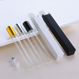 Custom Logo Rollerball Pocket Roll on Fragrance Perfume Sample Tube Bottle Packaging Box for 10ml Oils Roll on Bottle