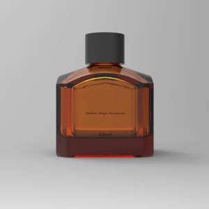 Custom Logo Screen Printed 200ml Square Screw Cap Clear Empty Luxury Aroma Perfume Reed Diffuser Glass Aromatherapy Bottles