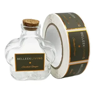 Custom Logo Waterproof Luxury Private Perfume Fragrance Sticker for Cosmetic Bottles Packaging Label