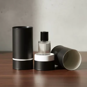 Custom Luxury Cylinder Shape Men’s Perfume Paper Tube for 10ml 30ml 50ml 75ml 100ml Perfume Bottle Packaging