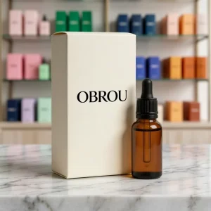 Custom Luxury Eco Friendly Recyclable Kraft Paperboard Hair & Perfume Oil Bottle Packaging Boxes Self Erecting Design Paper Box