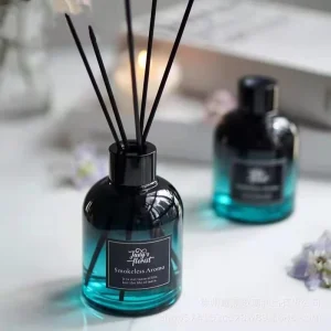 Custom Luxury Elegant Vintage Empty Fragrance Bottle Green 100ml 150ml Reed Diffuser Bottle