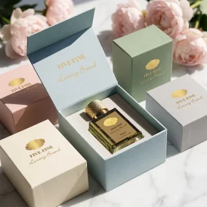 Custom Luxury Handmade Portable Cosmetic Perfume Box UV Coating Cardboard Rigid Boxes for Skin Care Face Cream Gift Packaging