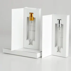 Custom Luxury Perfume Box Packaging 10ml Perfume Bottle Folder Box Embossing Recyclable Paper Custom Color Face Cream