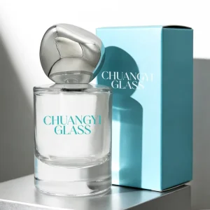 Custom Luxury Perfume Glass Bottles with Pump Sprayer 30ml 50ml 100ml Unique Design Glass Bottle with Packaging Box
