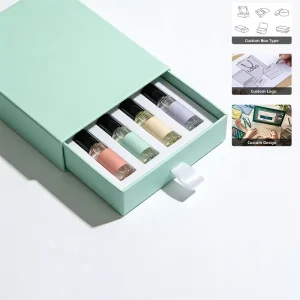 Custom Luxury Perfume Sample Box Packaging Design Cardboard 5Ml Perfume Box Drawer With Logo