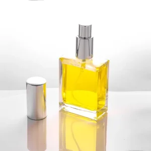 Custom Luxury Perfume Spray Bottles 30ml 50ml Rectangle Square Empty Glass Perfume Bottle