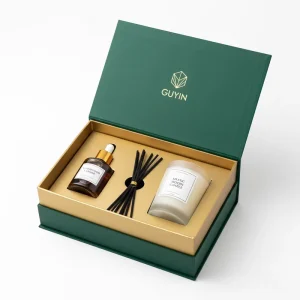 Custom Luxury Rigid Cardboard Flip Design Matt Lamination Aromatherapy Scented Candle Box Velas Aromaticas Gift Packaging