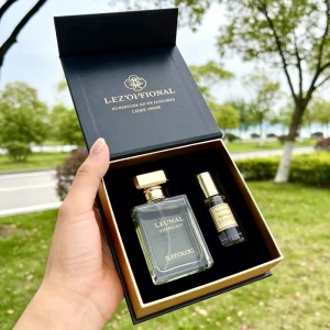 Custom Luxury Rigid Flip Open Aromatherapy Scented Candle Jars Perfume Packaging Box With Insert