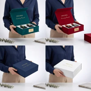 Custom Magnetic Book Box Spot UV for Fragrance Brand Packaging Insert Recyclable Cardboard Perfume Rigid Gift Box