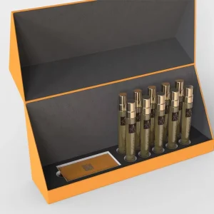 Custom Mini Perfume Sampler Box 3ml 5ml 10ml Glass Bottle Set Paper Magnet Shape For Gift Sample 30% PCR Glass EU Certified 30% PCR Glass EU Certified