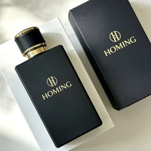 Custom Mold Glass Perfume Bottle 50ml 100ml Black Men’s Fragrance Crimp Empty Bottle With Luxury Packaging Box