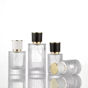 Custom OEM 5ml 10ml Custom Capacity Travel Sized Roll Fragrance Oil Bottles Glass Perfume Packaging Aluminum Collar Screen