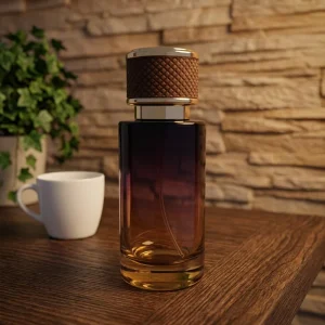 Custom OEM ODM 100ml Gradient Brown Amber Glass Perfume Bottle with Gold Spray Pump for Men’s Fragrance Packaging