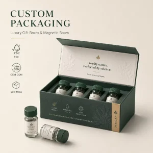 Custom Packaging Magnetic Box Rigid Paper Boxes Essential Oil Skin Care Gift Box Packaging Luxury Packaging Boxes Logo Printed