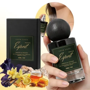 Custom Packaging Men’s 30ml Romantic Long-Lasting Iris Ambergris Vanilla Oriental Woody Fragrance Aroma Body Mist Perfume Spray