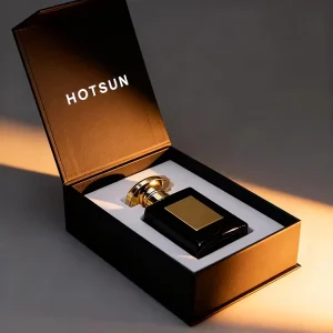 Custom Packaging Rose Gold 50ml Black Perfume Bottle Box Luxury Perfume Gift Set Box for Small Sample