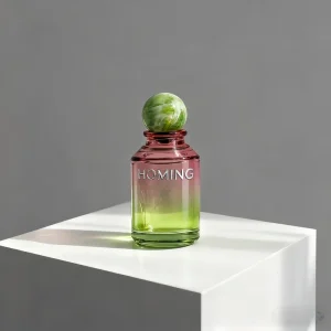 Custom Painting 100ml Luxury Round Glass Perfume Bottle Empty Refillable Fancy Box Optional Pump Sprayer Sealing