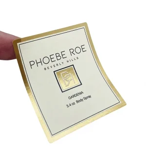 Custom Perfume Bottle Stickers Waterproof Self Adhesive 50 ml Paper Fragrance Container Packaging Oblong