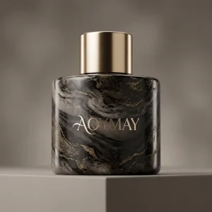 Custom Perfume Bottles 50 ml 100ml Perfume Glass Bottles Black with Metal Lid