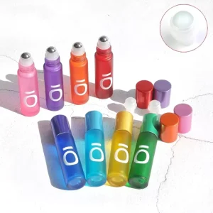 Custom Perfume Glass Bottles with Stainless Steel Roller for Ball 5ml 8ml 10ml Sizes Essential Oil Roll-on Perfume