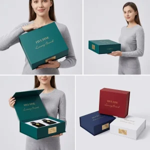 Custom Perfume Sample Gift Box with UV Coating Magnet Closure EVA Inserts Cosmetic Rigid Box