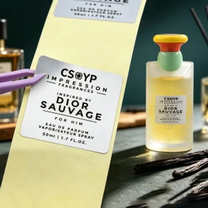 Custom Printed Perfume Bottle Label Sticker Gold Foil Matte Waterproof Fragrance Cosmetic Packaging Label Low MOQ