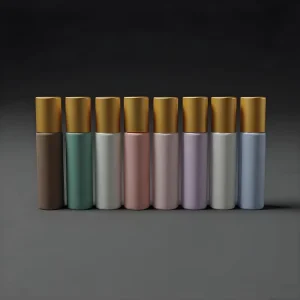 Custom Printing Logo Roller Bottle 10ml Portable Refillable Sample Essential Oil Glass Packaging Roll on Perfume Bottle