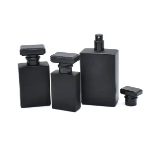 Custom Printing Matte Black Glass Perfume Cologne Spray Bottle 30ml 50ml 100ml Refillable Empty Glass Fine Mist Bottle