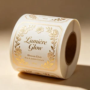 Custom Printing Perfume Bottle Label Waterproof Packaging Sticker Self Adhesive Paper Gold Foil Embossed Label