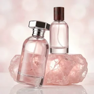 Custom Private Label Luxury 30ml 50ml High Flint Empty Glass Perfume Fragrance Bottles Natural Dark Wood Cap Matte Pump Sprayer