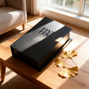 Custom Rigid Boxes Embossing Matte Lamination Black Paperboard Cosmetic Gift Packaging Box for Perfume