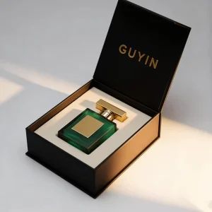 Custom Rose Gold Black 50ml Luxury Perfume Bottle Gift Box Packaging Set Box for Small Sample