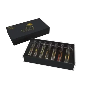 Custom Size 2ml 7pc Perfume Discovery Set Vials Box with Eva Insert Small Perfume Box Soy Ink Men’s Women’s Perfume Box