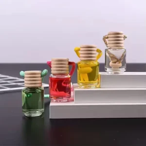 Custom Smell Colorful Liquid Fragrance Essential Oil Hanging Glass Bottle Car Air Freshener