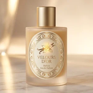 Custom Sticker Waterproof PVC Perfume Package Gold Foil Blue Foil Vinyl Cosmetic Sticker Logo Label