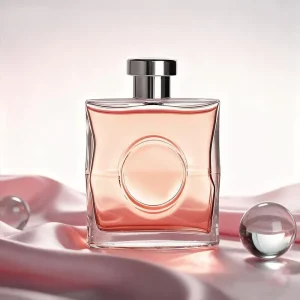 Custom Unique 100ml Luxury Trapezoid Empty Glass Perfume Bottle with Black Cap