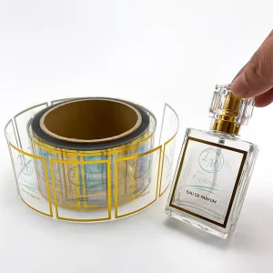 Custom Vial Labels Self Adhesive Label Glossy Silver Printing Stickers for Cosmetic Bottle