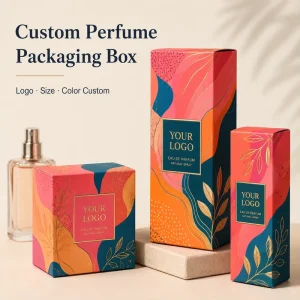 Custom Vibrant Gold Foil Abstract Print Drawer Packaging Boxes Private Label Cosmetic Fragrance Gift Boxes