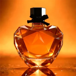 Custom made Luxurious Irregular Perfume Bottles with Boxes 100 ml with Black Lid High quality Perfume Bottle