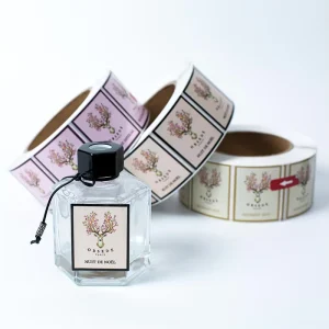 Customised Private Label for Perfume Fragrance Waterproof logo Printing Vinyl Perfume Bottle Label Sticker